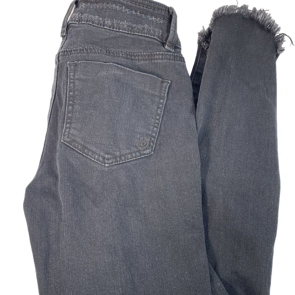 Indigo Rein Black Wash Denim Distressed Stretch Skinny Jeans Junior's Size 1